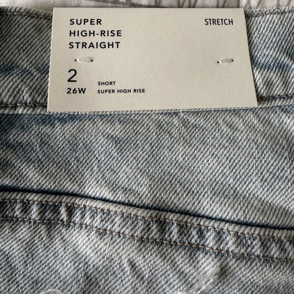 NWT AE Stretch Super High-Waisted Straight Jean - Picture 3 of 7